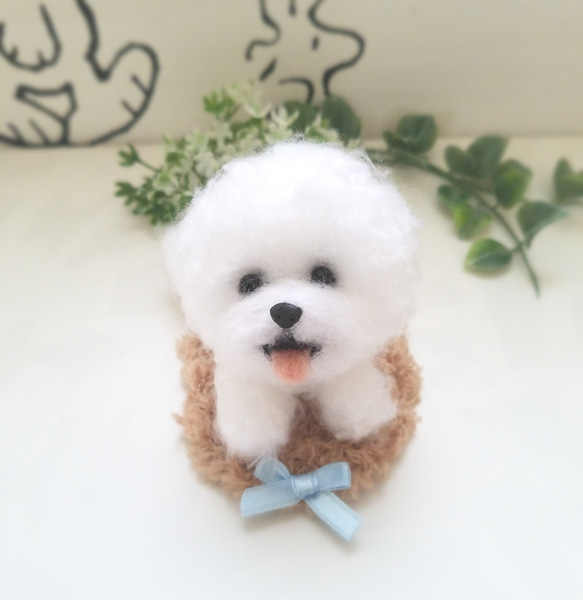 Yahoo!オークション - 羊毛フェルト 犬 ビションフリーゼ