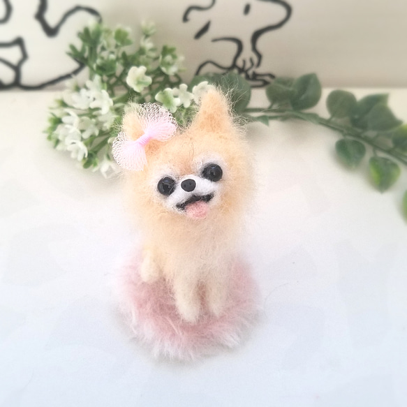 犬 心許なく 【羊毛フェルト】チワワ ロングコートチワワ