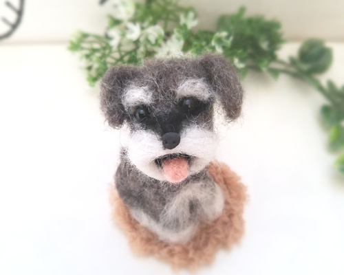羊毛フェルト 犬 シュナウザー お正月他 専用 羊毛フェルト 犬 シュナウザー お正月他 専用