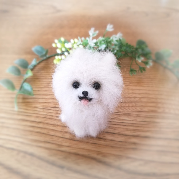 羊毛フェルト ポメラニアン ミニチュア 犬 羊毛フェルト ♡ron