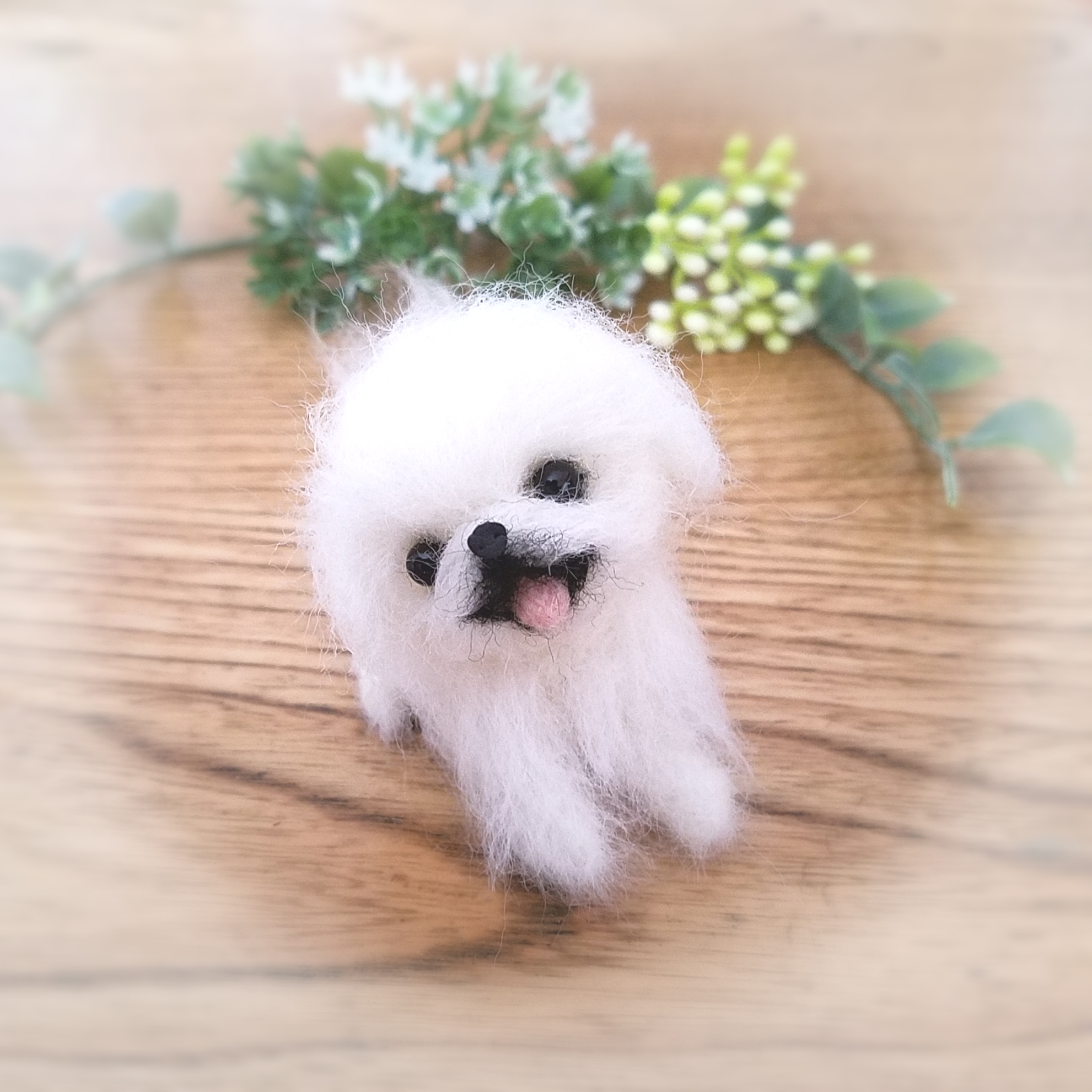 羊毛フェルト ペキニーズ ミニチュア 犬 羊毛フェルト ♡ron