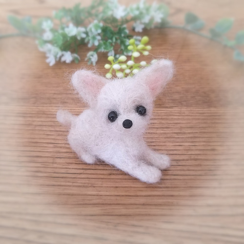 羊毛フェルト チワワ スムースチワワ ミニチュア 犬 羊毛