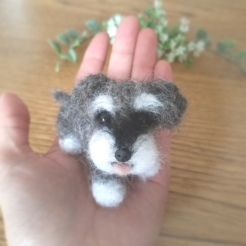 羊毛フェルト ミニチュアシュナウザー 犬 羊毛フェルト ♡ron♡ 通販