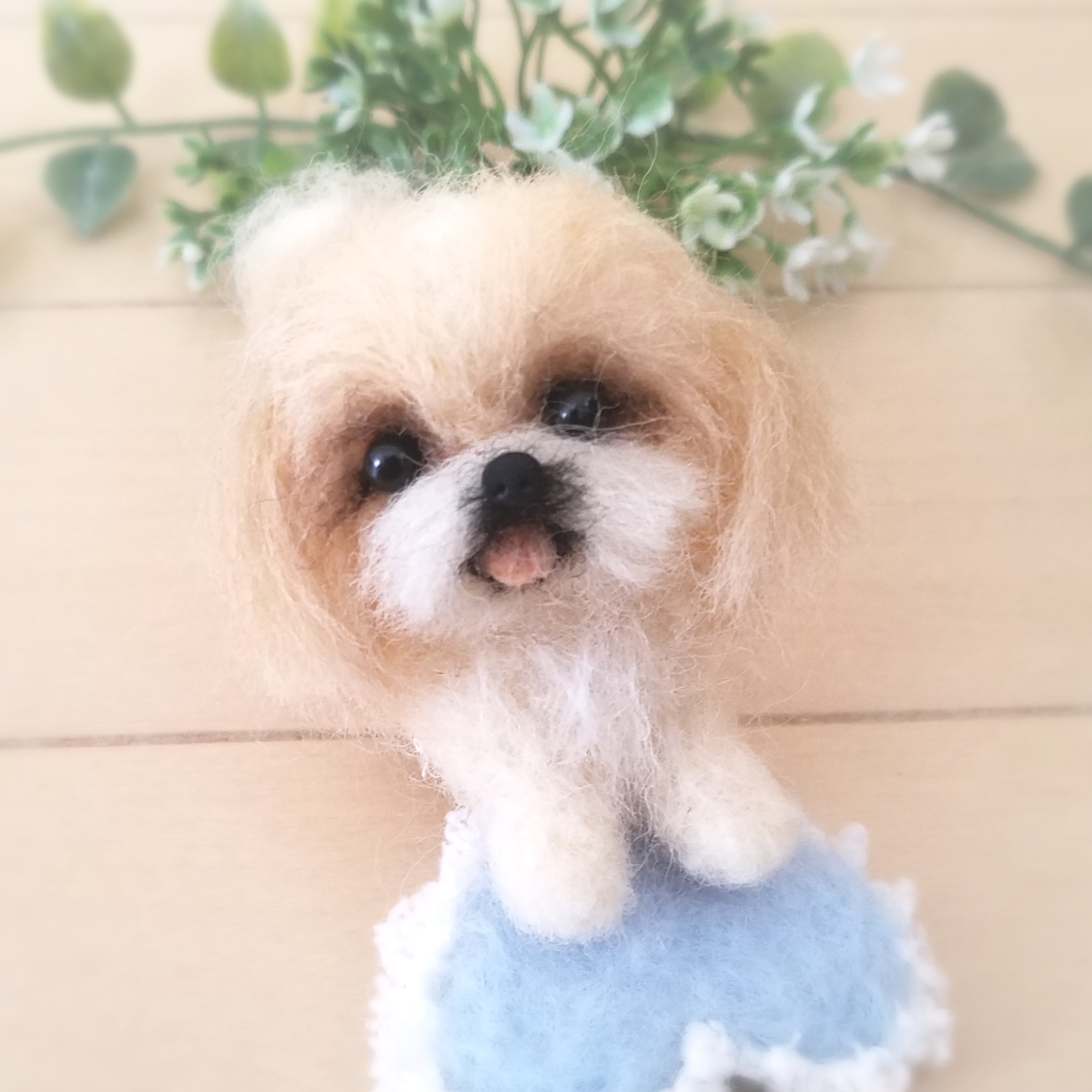 羊毛フェルト シーズー ミニチュア 犬 羊毛フェルト ♡ron