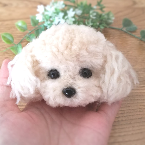 送料無料】動物ぽんぽん 毛糸 トイプードル プードル ストラップ 羊毛