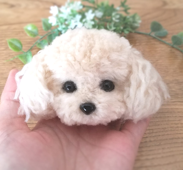 送料無料】動物ぽんぽん 毛糸 トイプードル プードル ストラップ 羊毛  