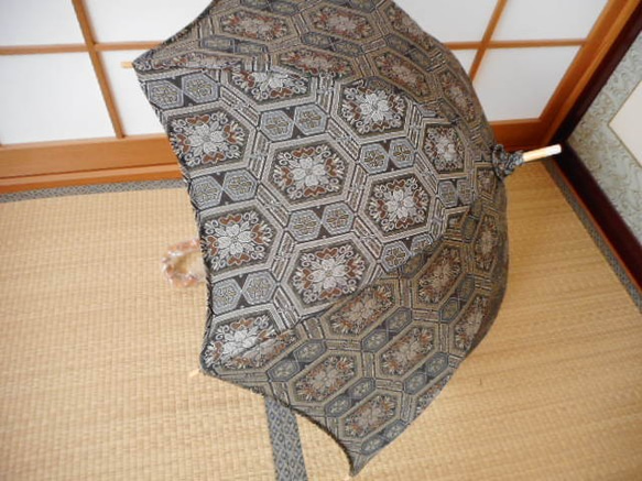 未使用の着物から日傘（傘袋付き） 8枚目の画像
