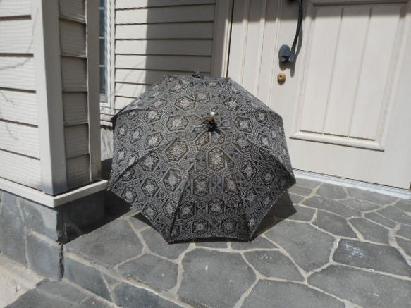 未使用の着物から日傘（傘袋付き） 9枚目の画像