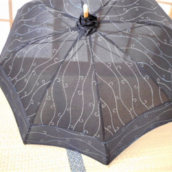 よろけ縞に唐草模様・日傘（傘袋付き） 5枚目の画像