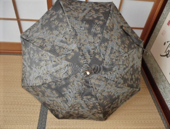 十日町紬の日傘（傘袋付き） 3枚目の画像