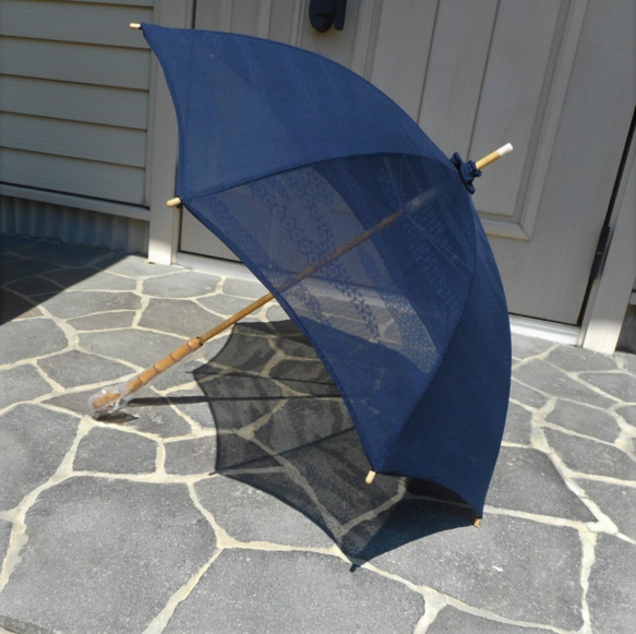 紗のオシャレ日傘（傘袋付き） 2枚目の画像
