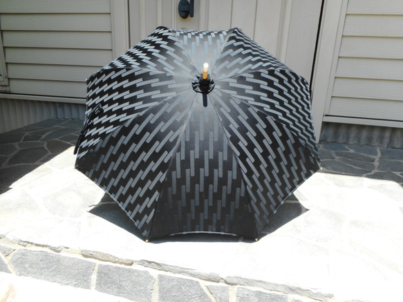 黒の日傘（傘袋付き） 1枚目の画像