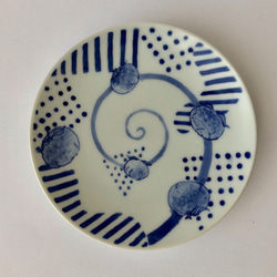 sometsuque citrus pattern plate  - 染付 柑橘文 中皿 - 3枚目の画像