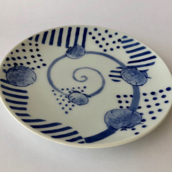 sometsuque citrus pattern plate  - 染付 柑橘文 中皿 - 4枚目の画像