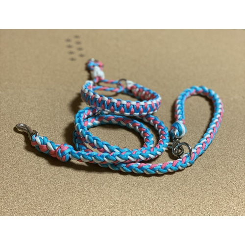 8本編みパラコードカフェリード（係留型） 中型犬～大型犬 リード