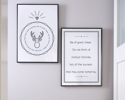 カゲマルデザイン A4 イラスト ポスター 2枚セット カゲマルデザイン