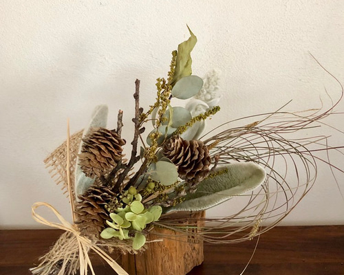 ＊専用＊ラムズイヤー&ライムボール  ドライフラワースワッグ 専用＊ラムズイヤー&ライムボール ドライフラワースワッグ 専用