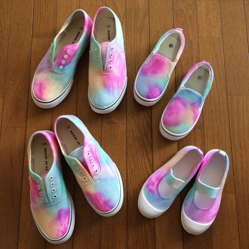 カラフルタイダイ染め風上履き 靴 Fortunate Studio 通販 1301932