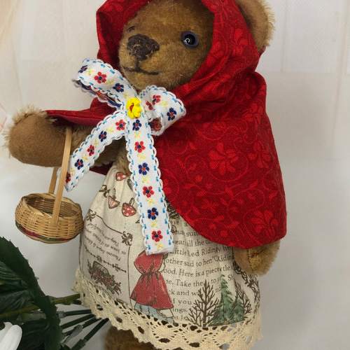 上品なブランド クマさんの赤ずきんちゃん ぬいぐるみ 通販 otoginosekai クラフト・布製品