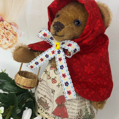 クマさんの赤ずきんちゃん ぬいぐるみ otoginosekai 通販