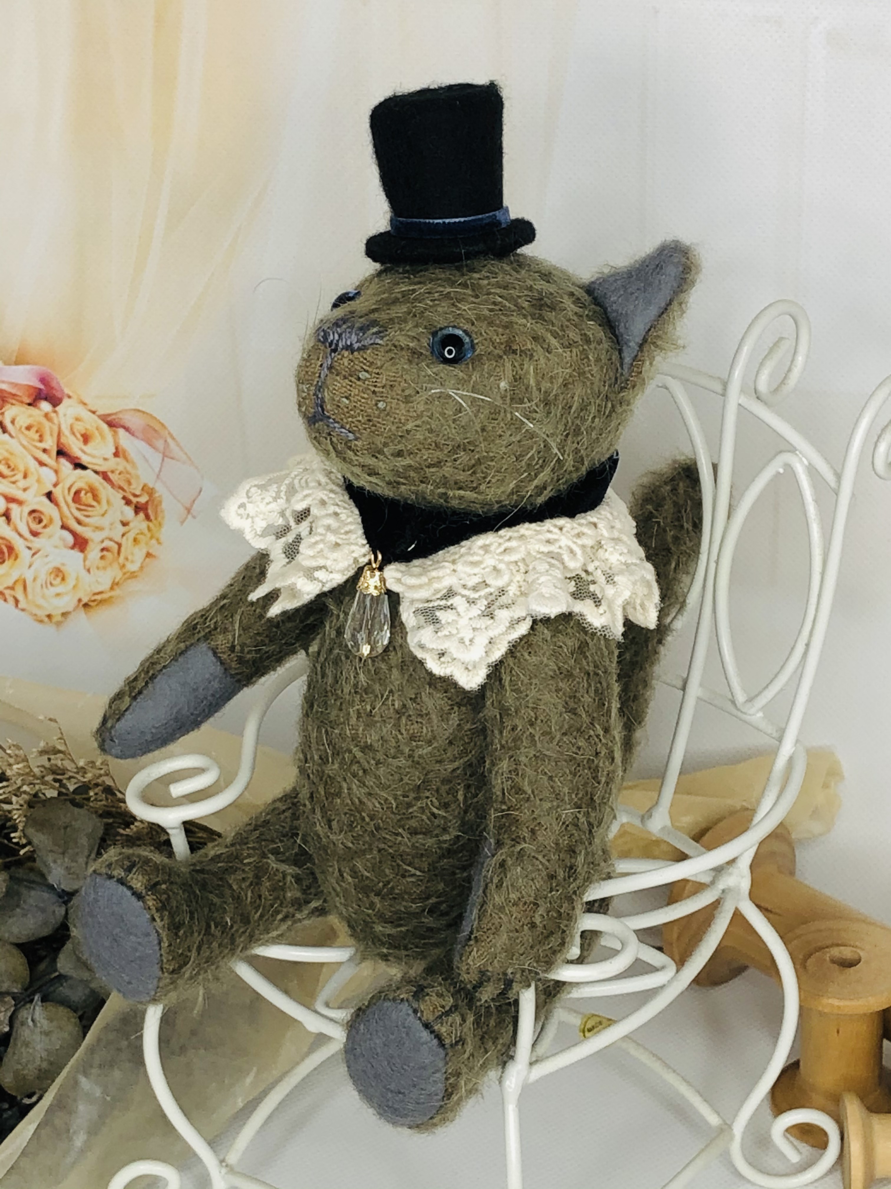 テディベア ポンチ目クマさん 25cm coffee brown