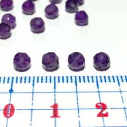 【天然石ラウンドカット】アメジストAAA　4mm　10粒　ハンドメイド素材 3枚目の画像