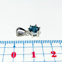 【天然石ペンダントトップ】ロンドンブルートパーズAAA　SILVER925製　ネックレス　ハンドメイド素材 4枚目の画像