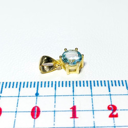 【天然石ペンダントトップ】スカイブルートパーズAAA　18KGP製　ネックレス　ハンドメイド素材 4枚目の画像