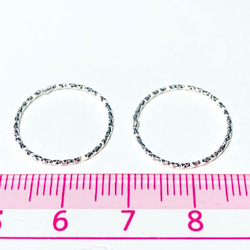 【Silver925丸カン】直径16.5mm ロープリング（開閉しない）2個セット　ハンドメイド素材 4枚目の画像