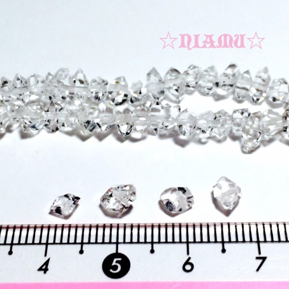 ＮＹ産ハーキマーダイヤモンドAAA　 3～5mm　5個　ハンドメイド素材 3枚目の画像