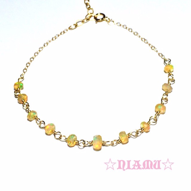 14kgf k14gf 極上♡プレシャスオパール　ブレスレット　天然石 14kgf k14gf 極上♡プレシャスオパール ブレスレット 天然石