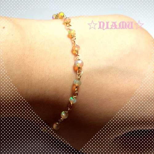 プレシャスオパールブレスレット 14kgf