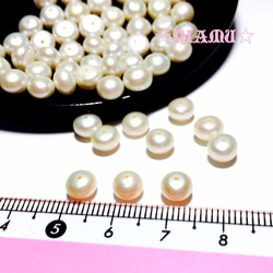 淡水真珠AAA　ロンデル6~7mm　10粒　ハンドメイド素材 2枚目の画像