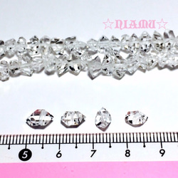 【10個入り】ハーキマーダイヤモンドAAA　5～6mm　ハンドメイド素材 3枚目の画像