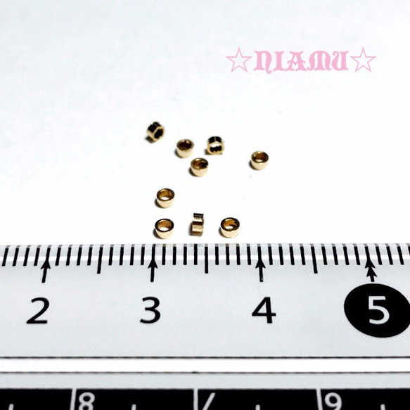 14kgf つぶし玉　2×１ｍｍ　10個　ハンドメイド素材 3枚目の画像