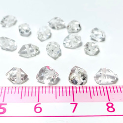 ハーキマーダイヤモンドAAA　7～8mm　ハンドメイド素材 3枚目の画像