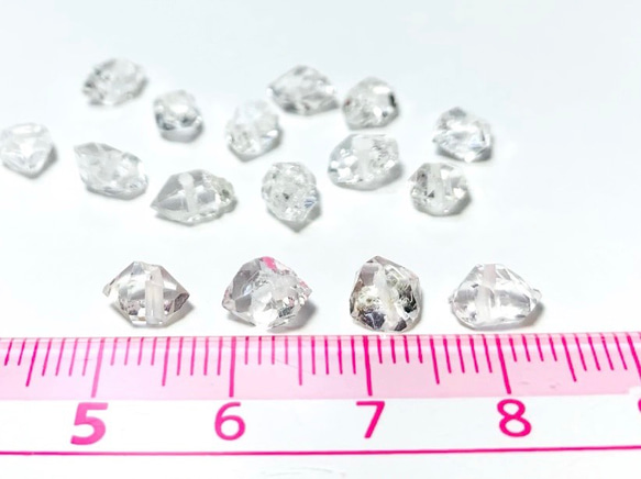 ハーキマーダイヤモンドAAA　7～8mm　ハンドメイド素材 3枚目の画像