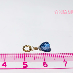 １点もの【天然石ペンダントトップ】宝石質カイヤナイト　14kgf 　ハンドメイド素材 4枚目の画像