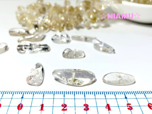 【天然石タンブル】大粒ルチルクォーツAA+  20g　タンブル　ハンドメイド素材 3枚目の画像