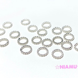 【Silver925丸カン】直径６mm ロープリング（開閉しない）５個セット　ハンドメイド素材 1枚目の画像