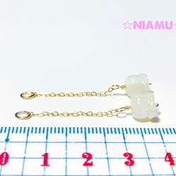 ホワイトシェル（白蝶貝）14kgf 　すずらん（フラワー）２個　ハンドメイド素材 3枚目の画像