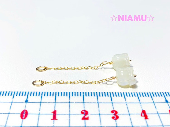 ホワイトシェル（白蝶貝）14kgf 　すずらん（フラワー）２個　ハンドメイド素材 3枚目の画像