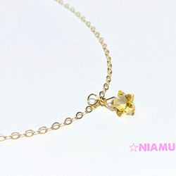 【天然石チャーム】シトリン　スターカット　１個　ハンドメイド素材 2枚目の画像