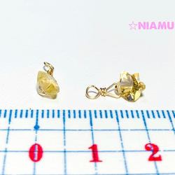 【天然石チャーム】シトリン　スターカット　１個　ハンドメイド素材 4枚目の画像