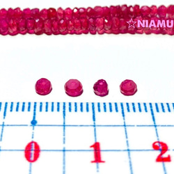 【天然石ボタンカット】宝石質ルビー　10粒　ハンドメイド素材 3枚目の画像
