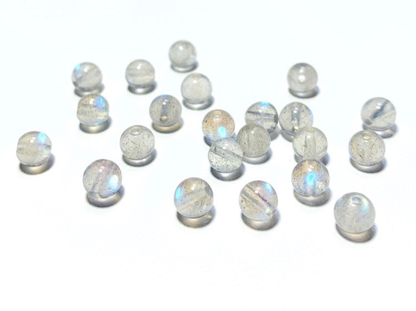 【天然石ビーズ】ブルーラブラドライトAAA　5mm 10粒　ハンドメイド素材 1枚目の画像