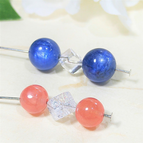 6mm・8mm (対角) クラック水晶 キューブカット（四角型）【大き