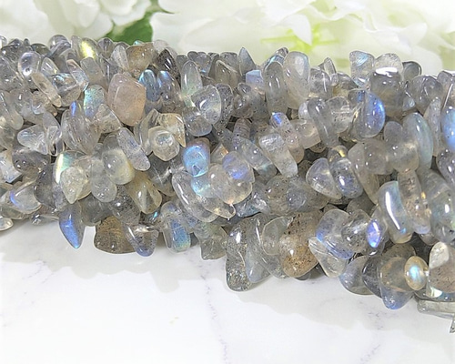 天然石 ラブラドライト 穴あきさざれ 約12g 天然石 GemStone じぇむす