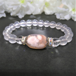 人間関係を改善〜 天然石 桜瑪瑙 天珠 ブレスレット ブレスレット