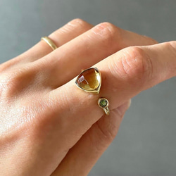 Indian ring Ⅱ • • • Citrine × Peridot 2枚目の画像